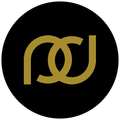 The Perfect Dose black circular logo with golden Icon
